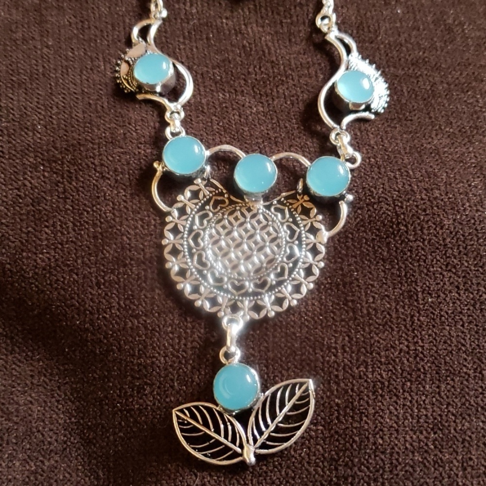 New Handcrafted Chalcedony Necklace